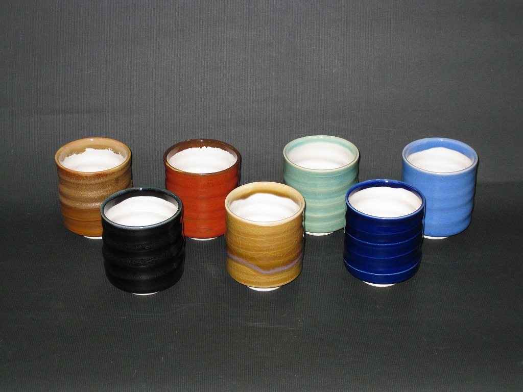 江戸遊焼 湯呑み(ロクロ目付)1