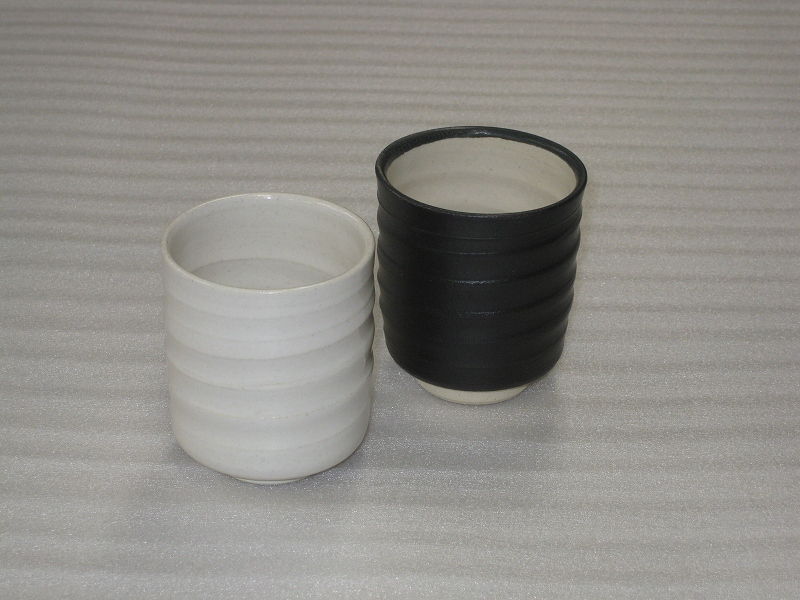 江戸遊焼 湯呑み(ロクロ目付)3